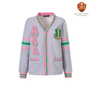 AKA Heather Grey Fleece Cardigan Unisex Fit