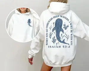Whale Shark Graphic Hoodie, Unisex Beachy Hoodie, Hot Trend for Men and Women, Perfect for Fans, Stylish and Comfortable Wear	