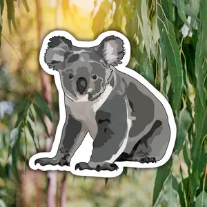 Koala Glossy Waterproof Sticker