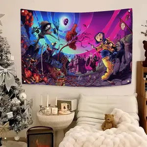 Coraline Flags Flag - Ultra Soft Skin-Friendly Machine Washable Fade Resistant Banner Decoration | HD Print Lightweight Durable Outdoor Indoor Garden Flag