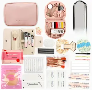 Women's Emergency Kit for Weddings - Survival Set With Makeup Bag, 36 Pc Essential Items for Brides Daily mesh  bags
