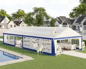 AMERLIFE Party Tent with Rolled Sidewalls, Heavy Duty Wedding Tent for Party Outside with Zinc Alloy Tube & Spiral Stakes, Waterproof Event Shelters,Best Gift Ideas/Christmas Gifts