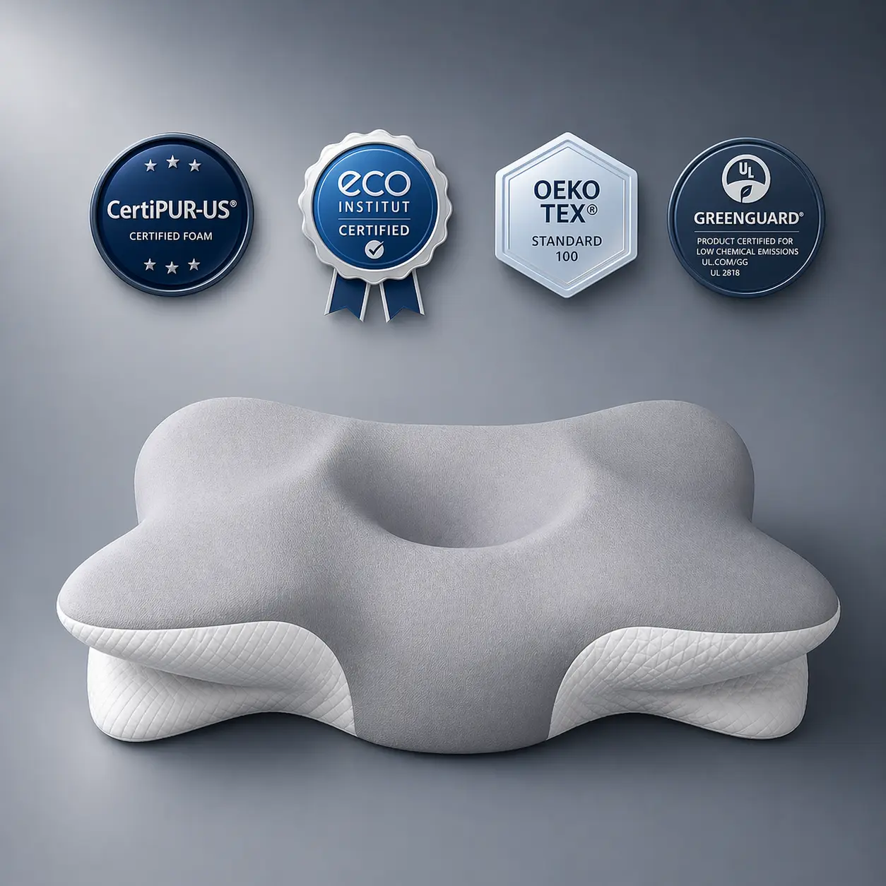 Memory Foam Cervical Pillow for Neck Support, Cervical Neck Pillow with Contour Support for Side and Back Sleepers for Deep Sleep & Shoulder Comfort hotel collection standard