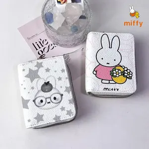 Kawaii Miffy Wallet Cartoon PU Portable Creative Coin Purse Dopamine High Quality Money Bags Anime Accessories Girl Perfect Gift