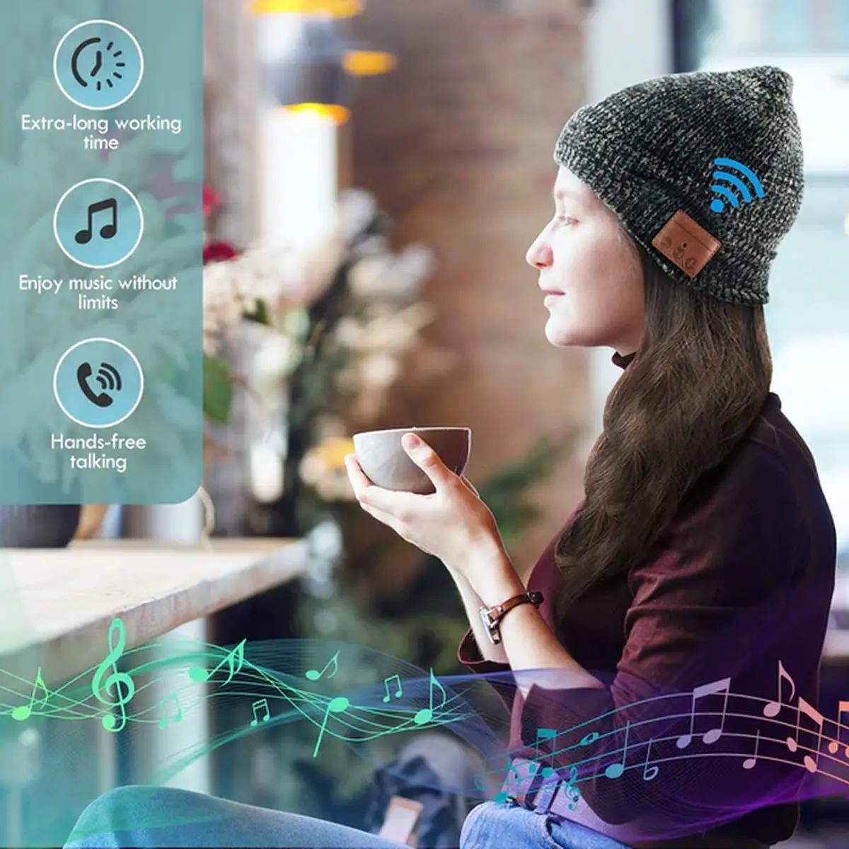 Bluetooth Beanie Hat with Built-in Headphones – Stay Warm & Connected!