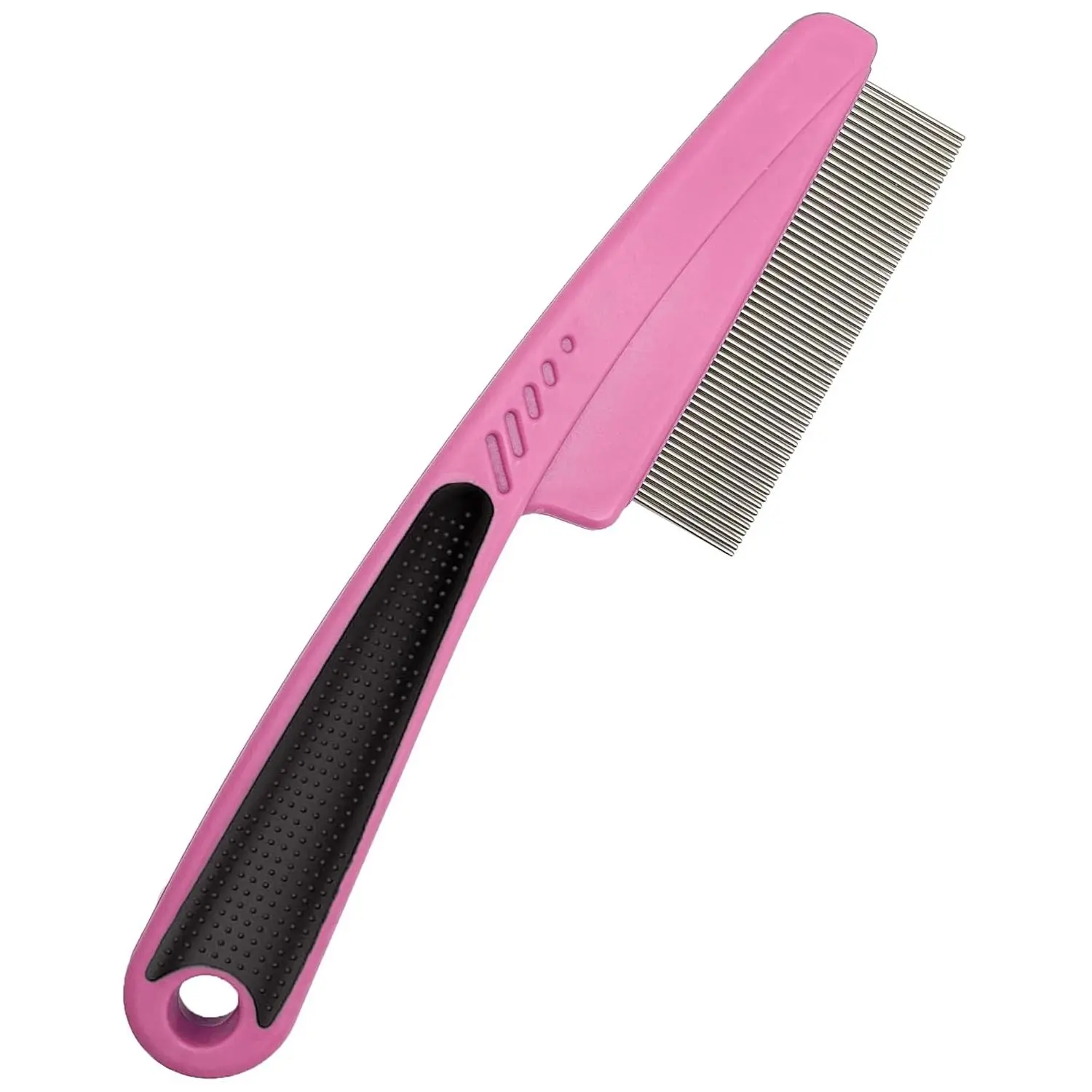 Multifunctional Stainless Steel Fine-Toothed Dandruff Comb, Professional Scalp Care Tool, Suitable for Children and Adults (Pink)