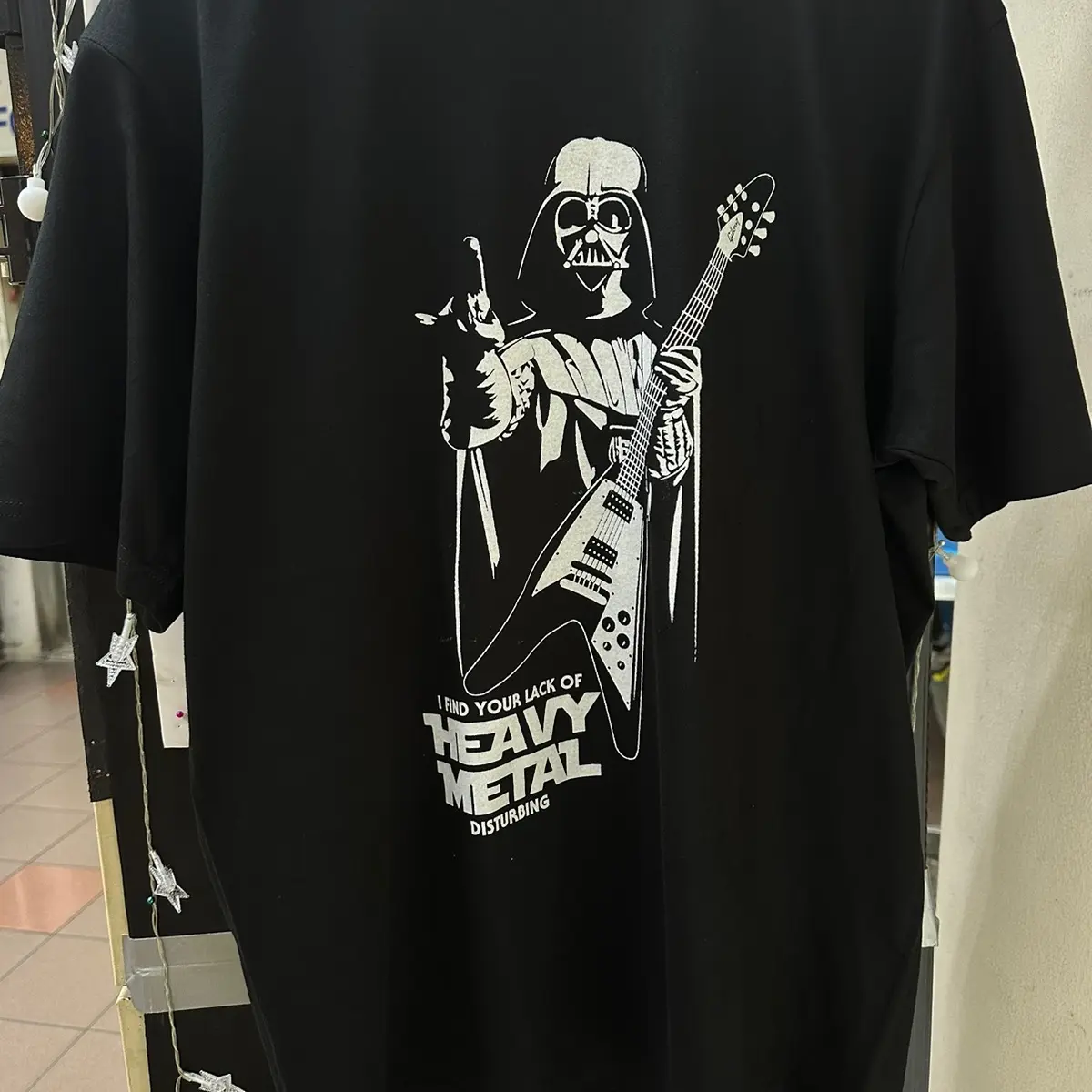 180g[100%cotton]D.VADER heavy metal t shirt Cotton Black Crew Neck