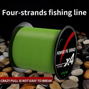 300/500m X4 green super strong tensile and wear-resistant fishing line for sea fishing and freshwater fishing, with universal assistance for long-range casting to easily hit the target fishing spot, suitable for beginners and professionals in fishing.