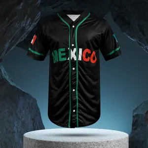 Mexico Baseball Jersey - Black Mexico Baseball Button Down Jersey Shirts mexico jerseys shirts latinas mexican jersey camisa de
