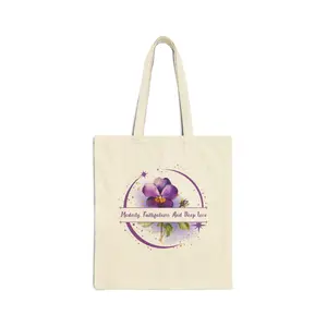 February - Cotton Canvas Tote Bag | Birth Month Flower