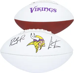 Cris Carter and Randy Moss Minnesota Vikings Autographed Franklin White Panel Football - Fanatics Authentic Certified