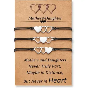 Matching Bracelets Set for Mother Daughter, for 2 3 4 5 6, Ideal Birthday Christmas Gifts for Mom from Daughter