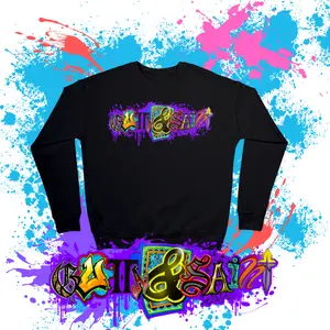 Abstract Gutta & Saint Sweat Shirts for Men - Casual Crewneck Long Sleeve Pullover - Menswear