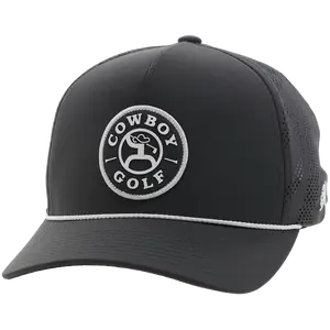 Hooey Men's Cowboy Golf 5-Panel Charcoal Trucker Hat 2530T-CH