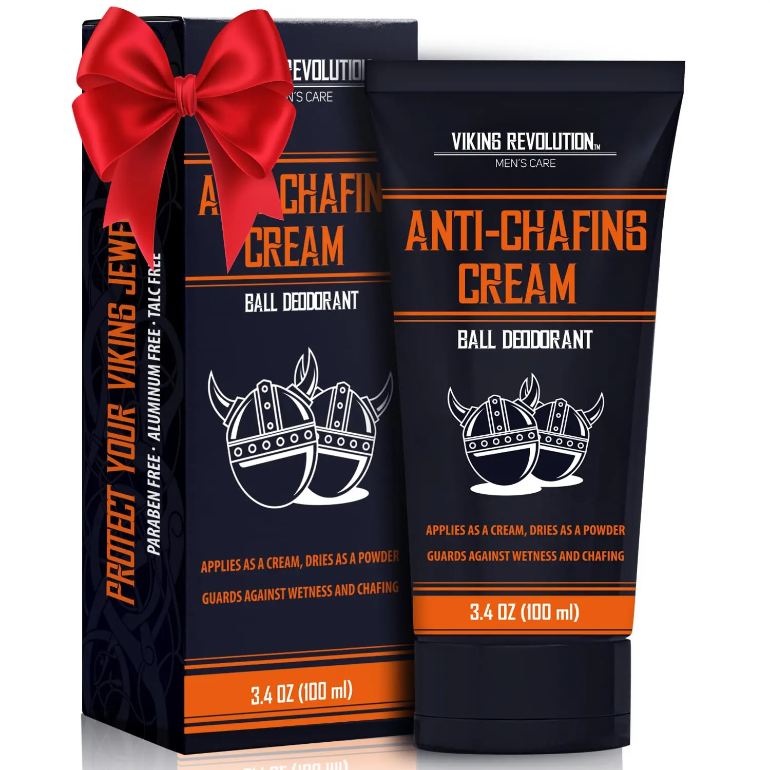 Viking Revolution Balls Deodorant for Men with Aloe Vera & Purslane - Quick Drying, Talc-Free, Anti-Chafing Cream for Men 3.4oz