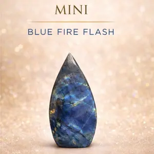 Twin Flame Labradorite Duo Crystal Full Flash Collector Set Natural Blue Fire with Gold Undertones Polished Freeform crystals Shapes for Display and Collection decor