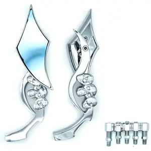 Motorcycle Rear View Mirrors Compatible with Davidson Sportster, Scooter, Moped, Street Bike, Dirt Bike, Touring, Cruiser, Chopper