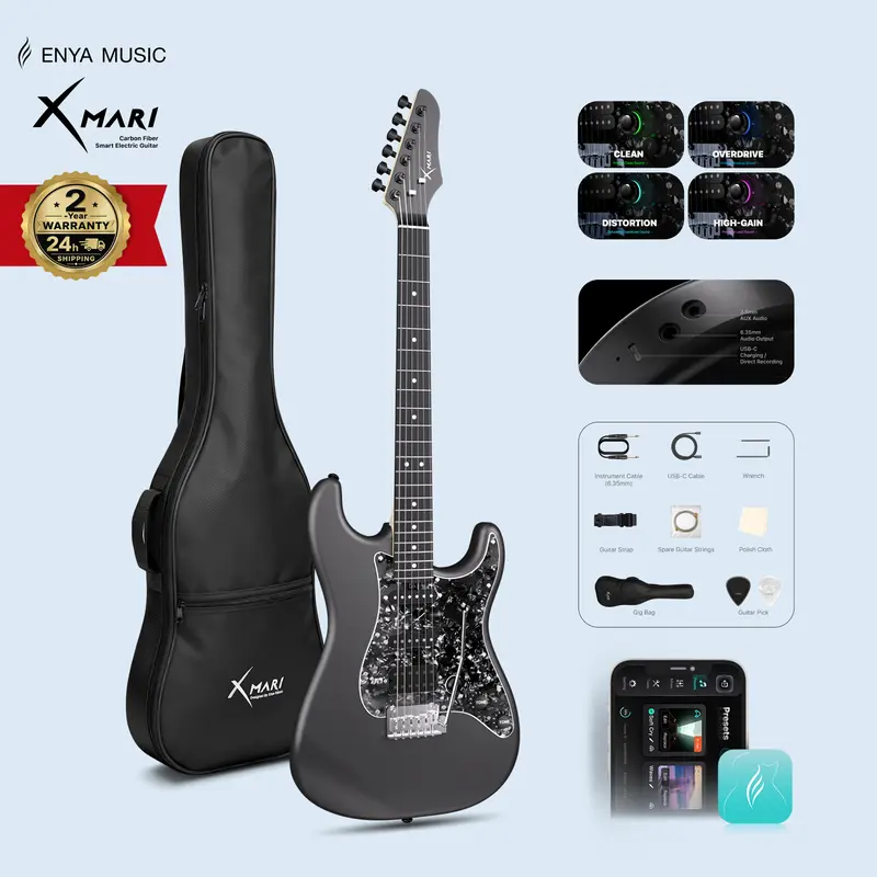 Zero Gear Rocker】Xmari Smart Electric Guitar with DSP Effects, 4