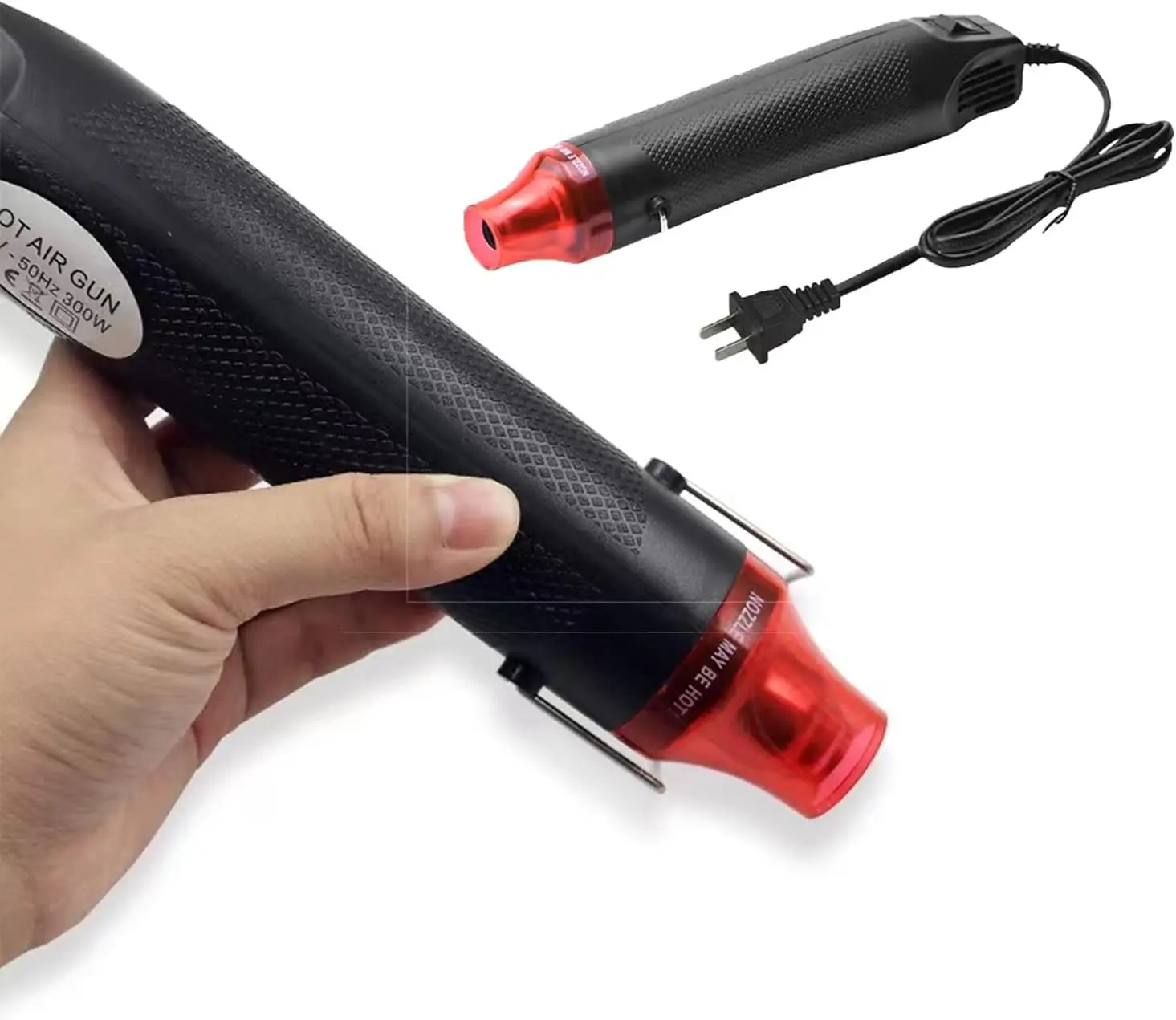Heat Gun 300W Handheld Heat Gun Dual-Temperature Hot Air Gun Electric Heating Tools for DIY Craft Embossing, Shrink Wrapping PVC, Drying Paint, Clay, Rubber Stamp