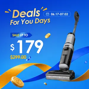 TINECO FLOOR ONE i5 Stretch Wet Dry Vacuum Cleaner 20kPa Powerful Suction 180° Lay-flat Anti-Tangle Dual-sided Edge Cleaning 30 Minutes Runtime Large Capacity Water Tanks, Cordless Stick Vacuum summerwins