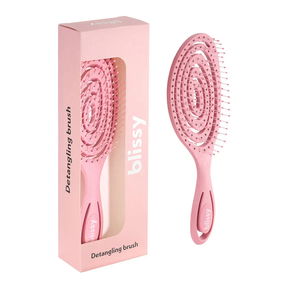 Blissy Detangling Brush – Flexible Silicone Bristles – Glides Through Knots Without Breakage Blissy Detangling Brush – Flexible Silicone Bristles – Glides Through Knots Without Breakage