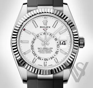 Rolex - Sky-Dweller - White Index Dial - 18K White Gold - Oysterflex Bracelet