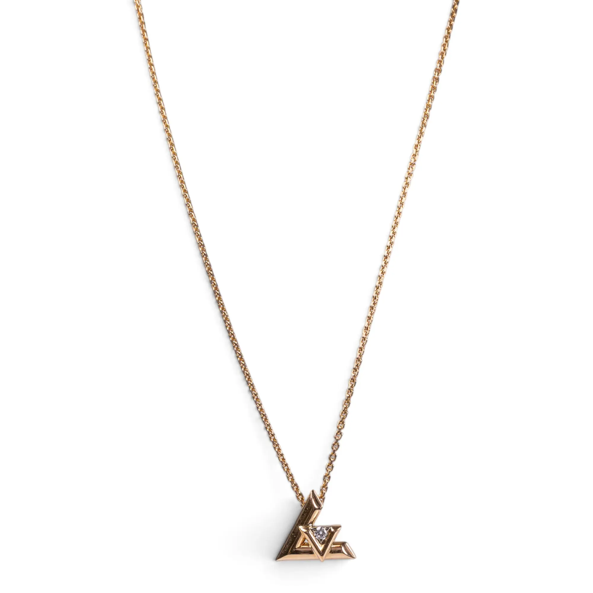 Louis Vuitton V Necklace RG Diamond L26072145