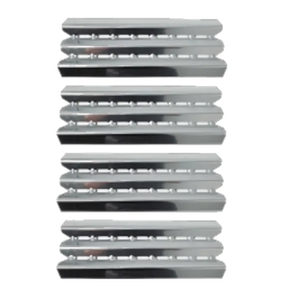 4-Piece Stainless Steel Heat Plate Set for Gas Grills