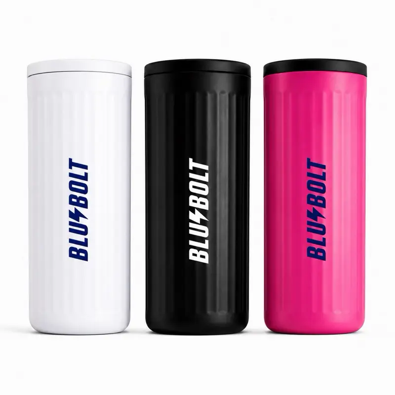 Blu-Bolt Stainless Steel Slim Can Coozie – Vacuum Insulated | Keeps Slim Cans Ice Cold