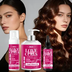 Curly Hair Care 3-Piece Set｜With Shea Butter & Moringa Oil, 3-step styling for defined, voluminous & frizz-free curls. Pineapple scent, suits all curly hair types, unisex, leaves curls hydrating & bouncy Curly Haircare Curly Hair Products