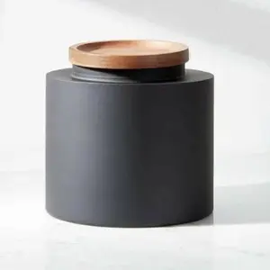 Crate & Barrel - CLARK MATTE BLACK CANSTR SM