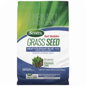 Scotts Lawn 107641 2.4 lbs Turf Builder Heat-Tolerant Blue Grass Seed Mix
