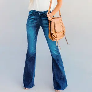 Kancan Rooted Dark Wash Flares for Women - Comfortable and Chic