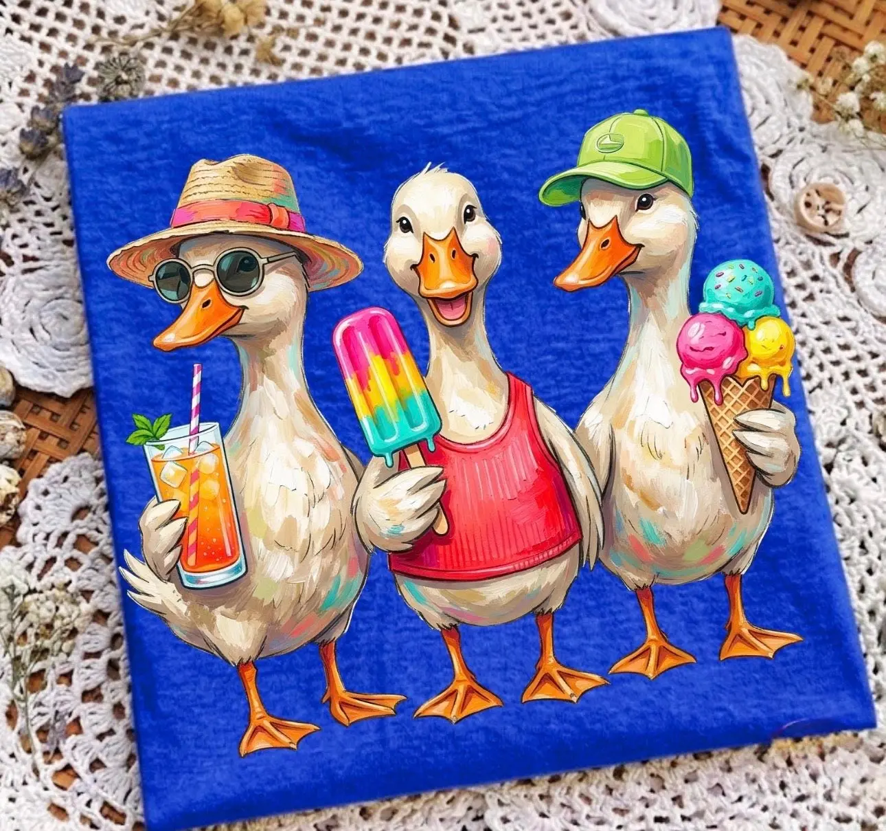 SUMMER DUCKS POPSICLES DTF TRANSFER