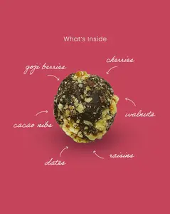 Artisianna Fruit Assortment Fruit Truffles - Vegan Gluten-Free Whole30 Friendly Goji Berry Mix Seedy Mango Pineapple Coconut Truffles