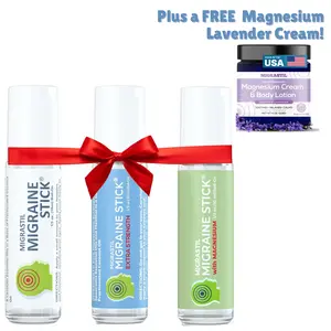Migrastil Migraine Stick Super Bundle with Original, Extra Strength, and Magnesium Migraine Sticks