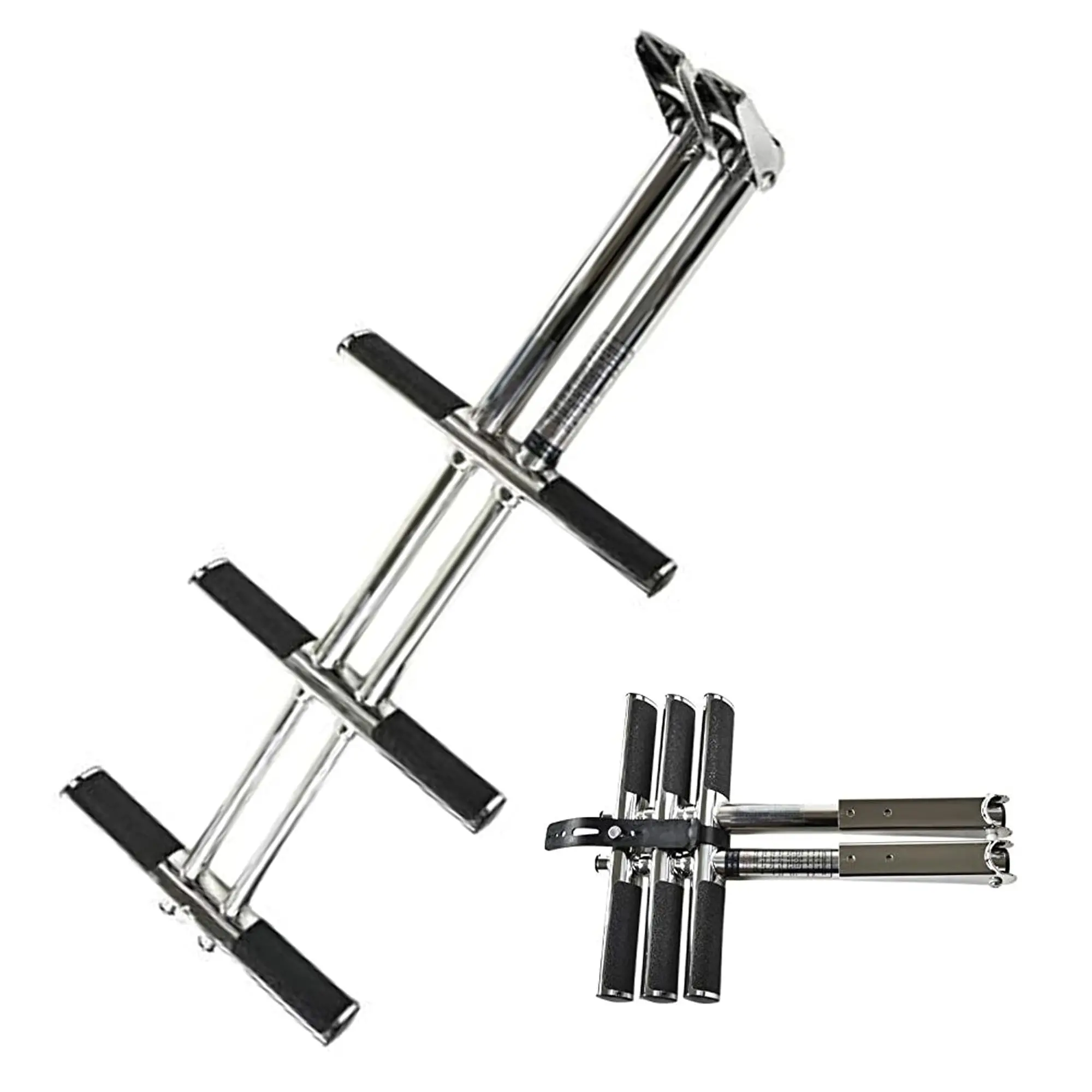 Marine City 3-Step Telescoping Swim Platform Ladder – 304 Stainless Steel