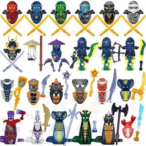 HEROCROSS Ninja Anime Figure Jay Kai Shinobi Lloyd Garmadon Nya Movies Bricks Dolls Mini Action Toy Figura Building Blocks Giftpopular popular