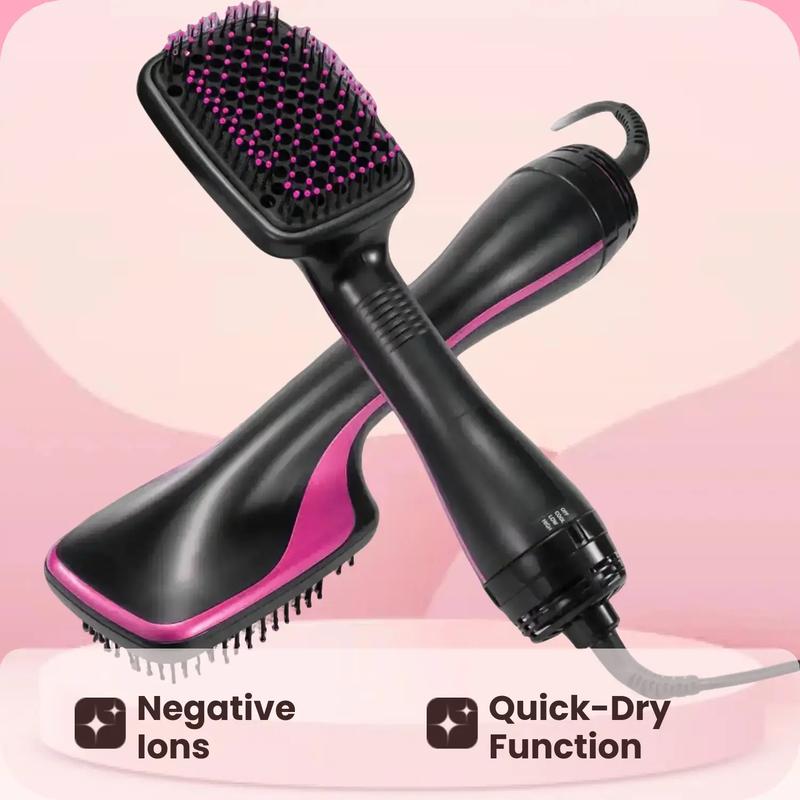 2 in 1 Hair Dryer Brush, Negative Ion Hair Dryer Brush, Hot Air Brush, Hair Styling Tool for Women & Girls, Hairdressing Tool, Hair Dryer Blower