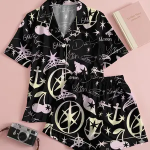 Katseye pajamas set, cute pajamas, retro Katseye vintage set, Kpop pajamas design, set for women, Loungewear set women, Sleepwear fashion