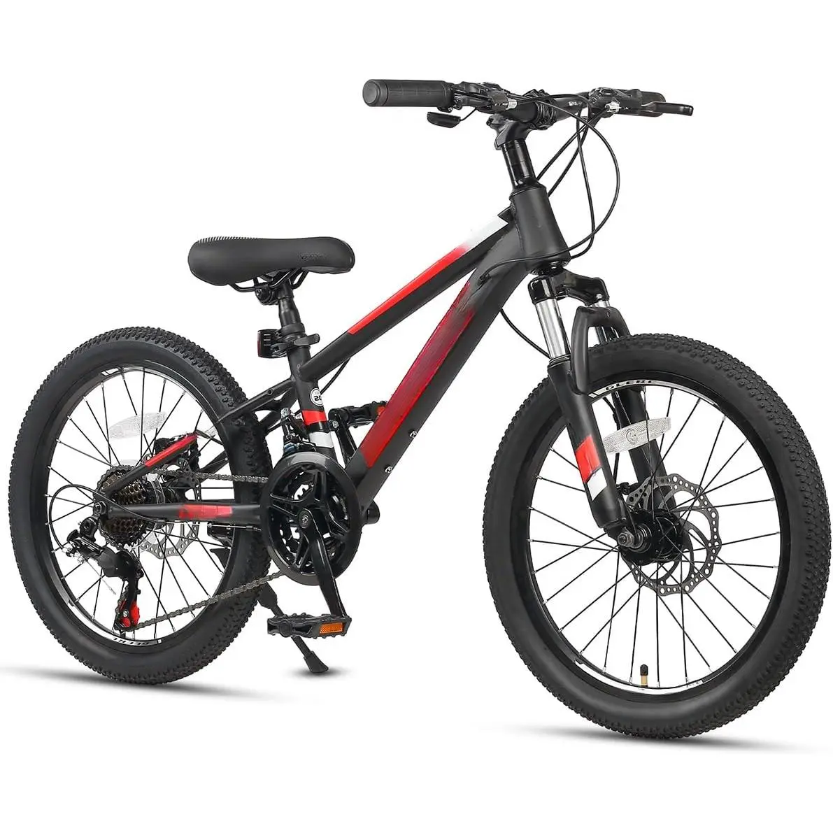 20-Inch Childrens Bicycle, Kids Mountain Bike for 6-15 Ages Boys & Girls, 21-Speed Skyline Bicycle with Front Suspension, Disc Brakes & Multiple Colors