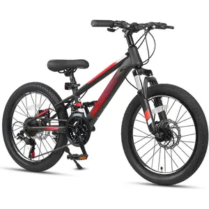 20  Inch Kids Bike, Kids Mountain Bike for Boys and Girls Ages 6-15, 21-Speed Skyline Bicycle with Front Suspension and Disc Brakes, Multiple Colors