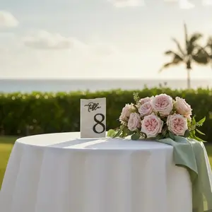 3D Marble Stone Table Numbers