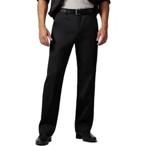 Men’s Comfortable Hidden Expandable Waist Dress Pants | Premium Stretch Textured Weave for Work and Weekend Wear