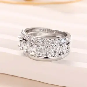 Glossy Zircon Stacking Ring Set – 3-Piece Minimalist Jewelry for Women, Everyday & Party Wear, Birthday Anniversary Gift