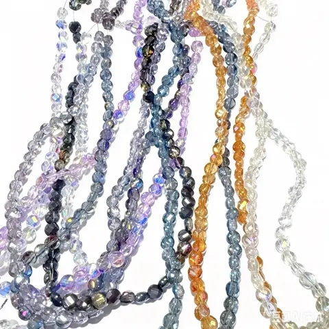 【A016 】Geometric Faceted Discs & Twisted Beads DIY Jewelry Making Kit - Split Ring for Quick and Secure Attachment, Modern Aesthetic Charms Supplies for Adult DIY Enthusiasts