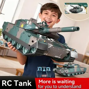 TongLi Remote Control Tank Toy Tank 1/24 Scale RC Tank Gift for Boys Boys' Toy Car Light and Sound Tank Rotatable Turret Boys' Toy for Ages 8-12 Birthday Gift Toy 2.4GHz Remote Control Tank Christmas, Halloween, Thanksgiving Gift