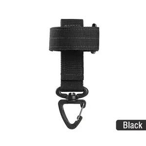 new multifunctional nylon hanging buckle rope storage buckle outdoor army fan carabiner anti-lost camping storage belt Camping Equipment
