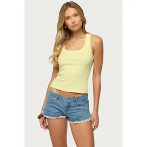 Harlowe Ribbed Racerback Tank Top