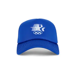 Olympics Heritage Los Angeles 84 Stars And Rings Foam Trucker Hat in Blue & White